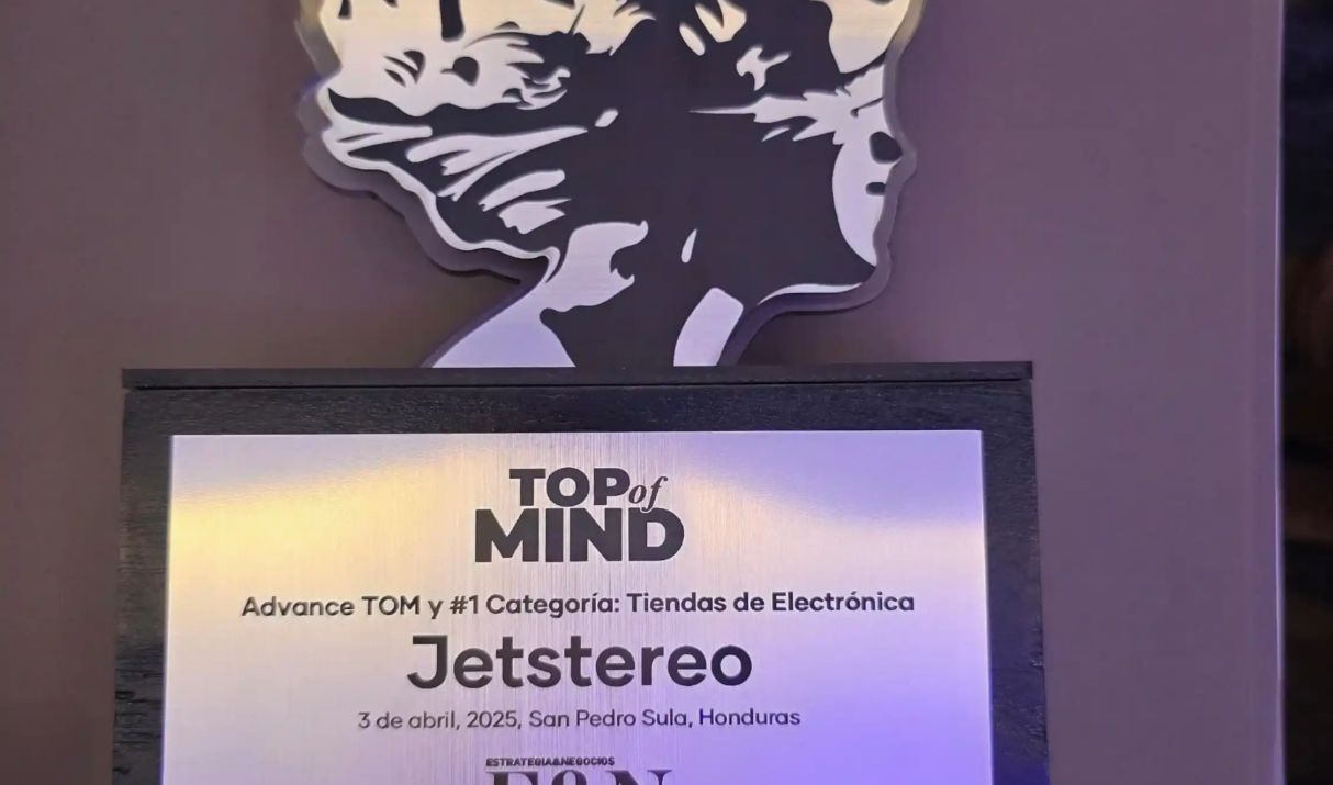 Jetstereo lidera el Top of Mind en Honduras en la categoría de Tiendas Electrónicas